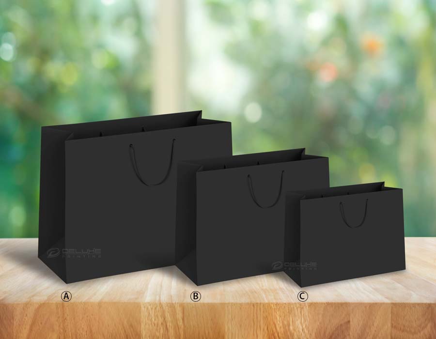 Black Paper Bags Landscape Printing Oman