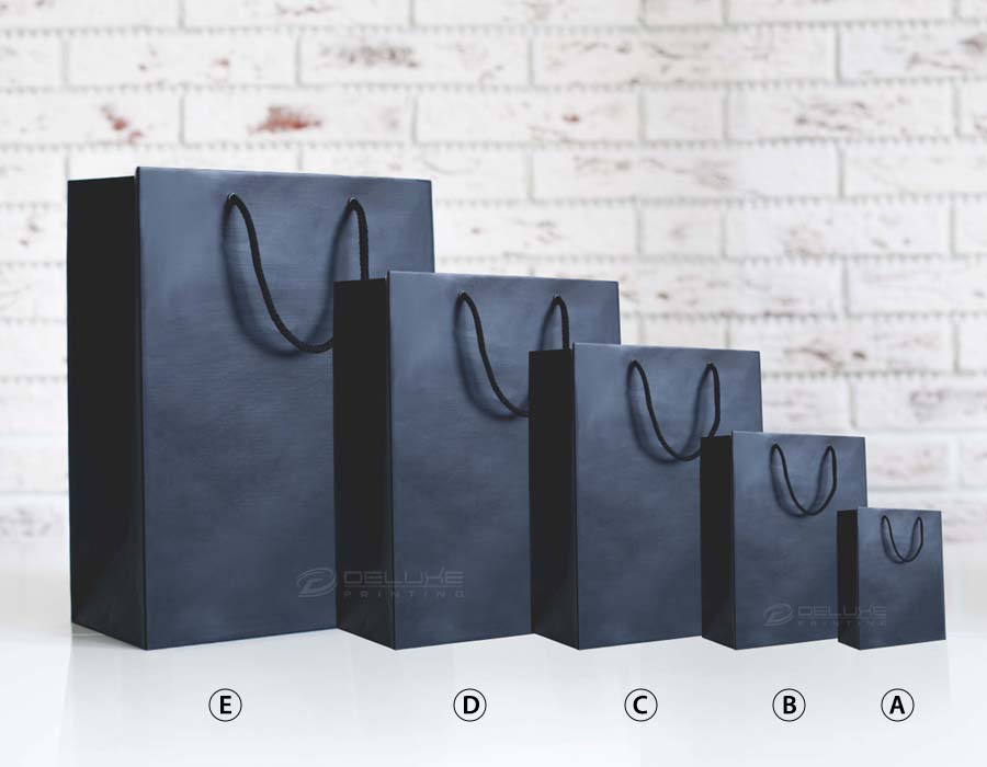 Black Paper Bags Portrait Printing Oman