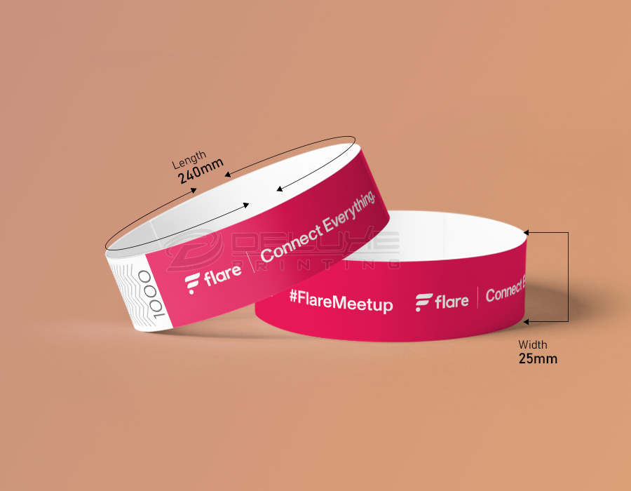 Ready Color Tyvek Wristbands Printing Oman