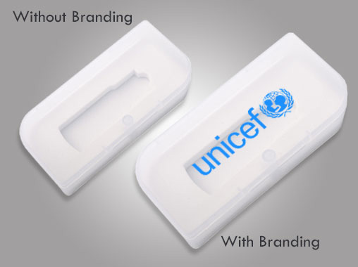 White Plastic Box Crystal USB Oman