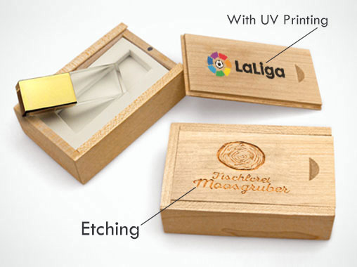 Wooden Box Crystal USB Oman