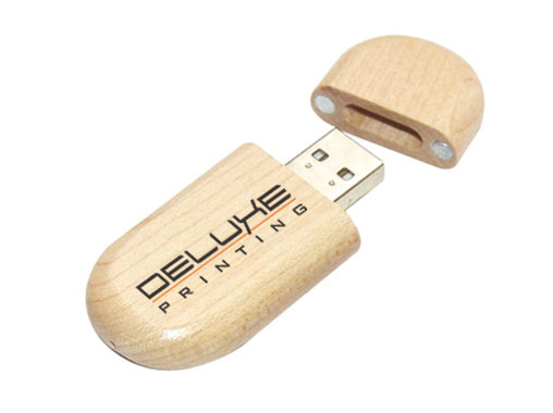 Capsule Wooden USB Printing Oman