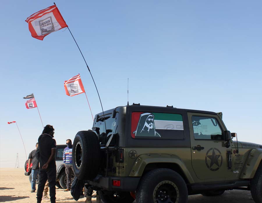 Car Desert Flag Oman