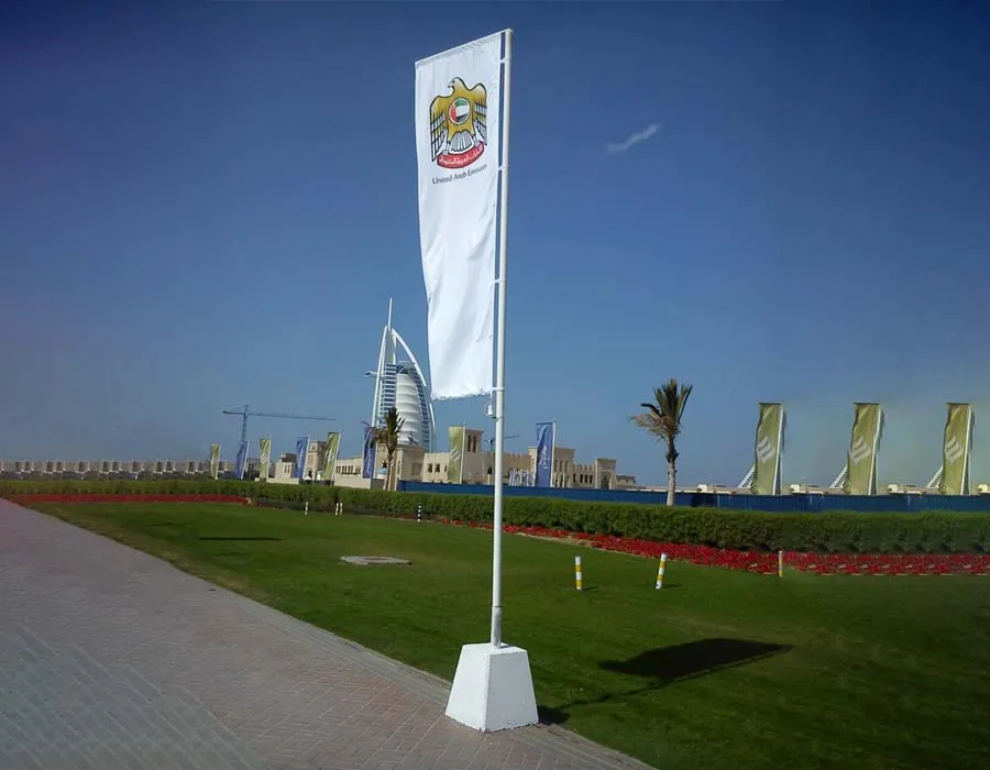 Large L Shape Flags Printing Oman