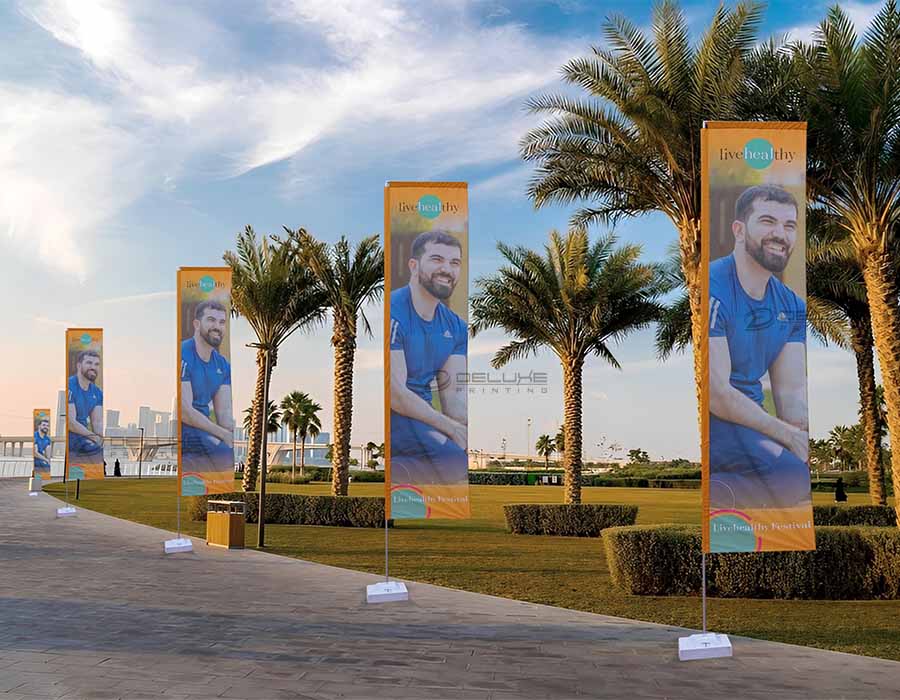 L Shape Flags Large Printing Oman