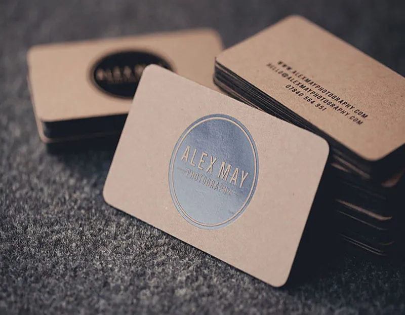 Craft Business Cards Black Foil Oman