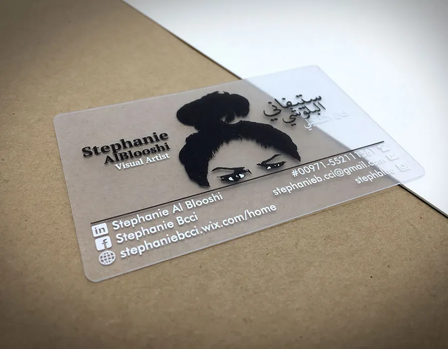 Transparent Business Cards Printing Oman