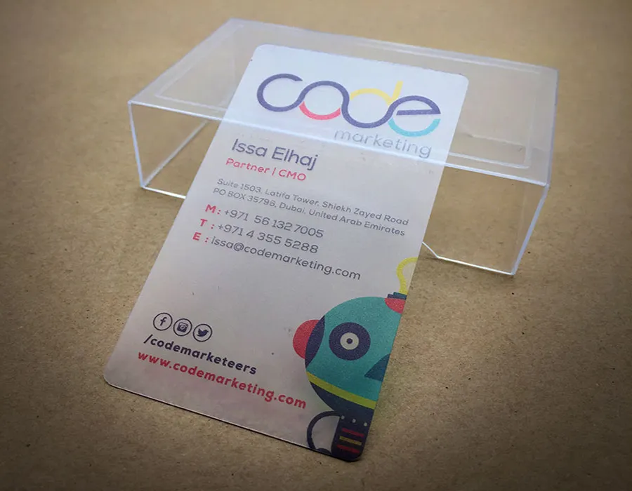 Clear Plastic Business Cards Oman