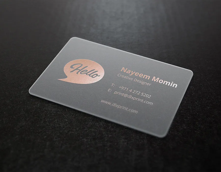 Translucent Business Cards Printing Oman