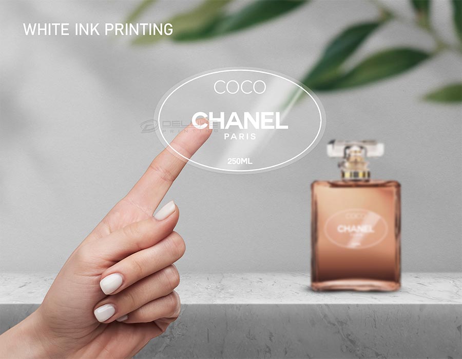 White Ink Clear Stickers Oman